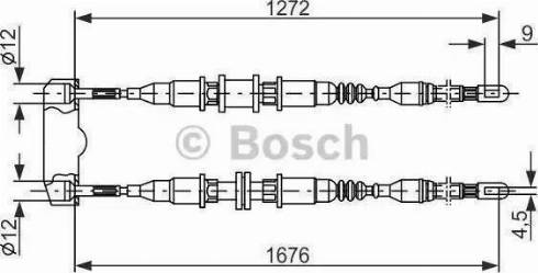 Parts-Mall PTC-042 - Тросик, cтояночный тормоз autosila-amz.com