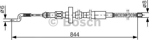 BOSCH 1 987 477 171 - Трос стояночного тормоза VW TRANSPORTER IV 90-03 autosila-amz.com