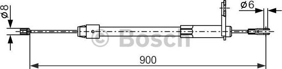 BOSCH 1 987 477 847 - Тросик, cтояночный тормоз autosila-amz.com