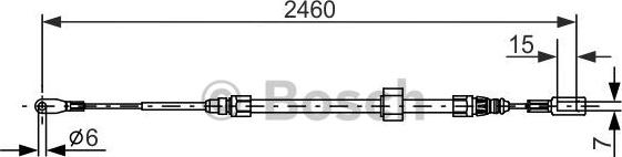 BOSCH 1 987 477 855 - Тросик, cтояночный тормоз autosila-amz.com