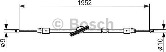 BOSCH 1 987 477 851 - Тросик, cтояночный тормоз autosila-amz.com