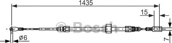 BOSCH 1 987 477 853 - Тросик, cтояночный тормоз autosila-amz.com