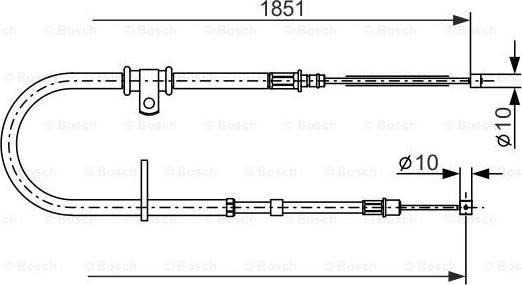 BOSCH 1 987 477 862 - Тросик, cтояночный тормоз autosila-amz.com