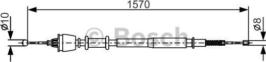 BOSCH 1 987 477 885 - Тросик, cтояночный тормоз autosila-amz.com