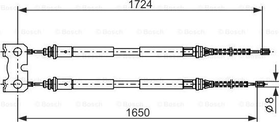 BOSCH 1 987 477 835 - Тросик, cтояночный тормоз autosila-amz.com