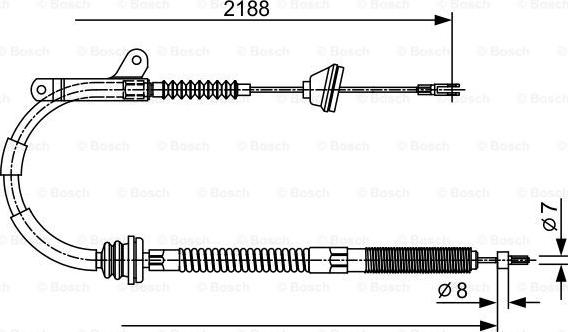 BOSCH 1 987 477 879 - Тросик, cтояночный тормоз autosila-amz.com