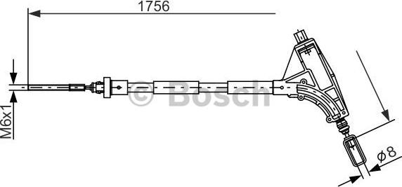 BOSCH 1 987 477 870 - Тросик, cтояночный тормоз autosila-amz.com