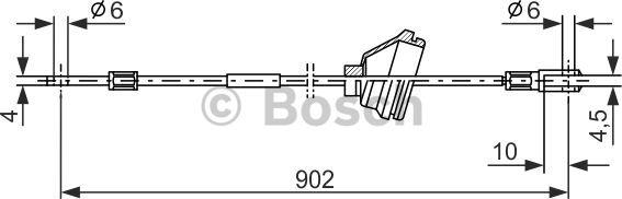 BOSCH 1 987 477 349 - Тросик, cтояночный тормоз autosila-amz.com