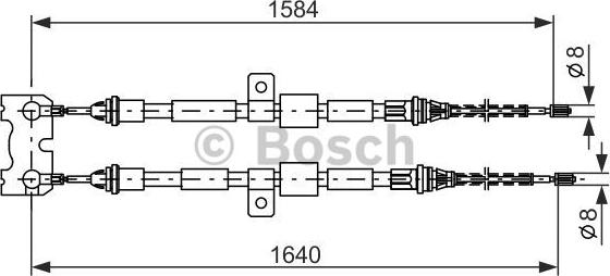 BOSCH 1 987 477 345 - Тросик, cтояночный тормоз autosila-amz.com