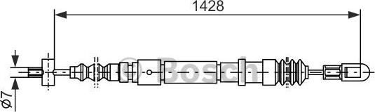 BOSCH 1 987 477 355 - Тросик, cтояночный тормоз autosila-amz.com