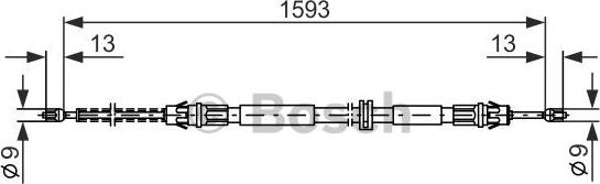 BOSCH 1 987 477 374 - Тросик, cтояночный тормоз autosila-amz.com