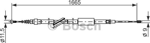 BOSCH 1 987 477 249 - Тросик, cтояночный тормоз autosila-amz.com