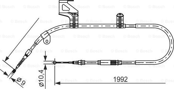 BOSCH 1 987 477 244 - Тросик, cтояночный тормоз autosila-amz.com