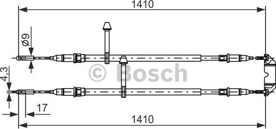 BOSCH 1 987 477 245 - Тросик, cтояночный тормоз autosila-amz.com