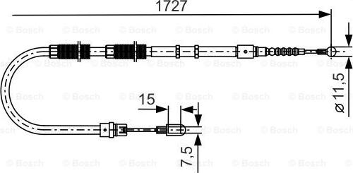 BOSCH 1 987 477 259 - Тросик, cтояночный тормоз autosila-amz.com