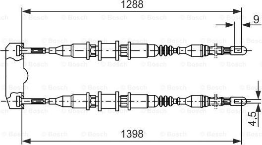 BOSCH 1 987 477 258 - Тросик, cтояночный тормоз autosila-amz.com