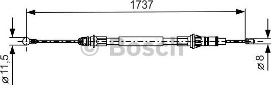 BOSCH 1 987 477 261 - Тросик, cтояночный тормоз autosila-amz.com