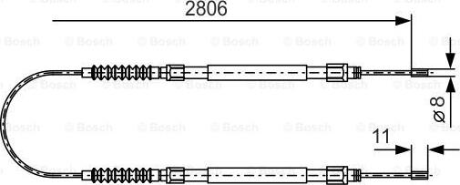 BOSCH 1 987 477 262 - Тросик, cтояночный тормоз autosila-amz.com