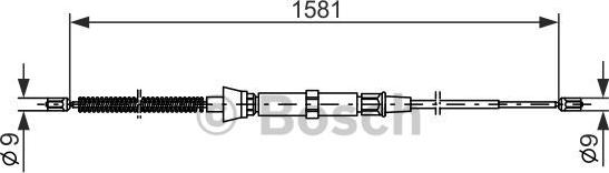 BOSCH 1 987 477 205 - Тросик, cтояночный тормоз autosila-amz.com