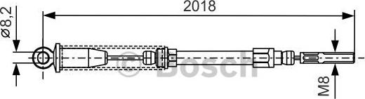 BOSCH 1 987 477 289 - Тросик, cтояночный тормоз autosila-amz.com