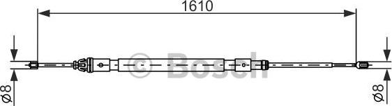 BOSCH 1 987 477 238 - Тросик, cтояночный тормоз autosila-amz.com