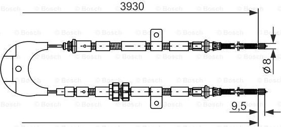 BOSCH 1 987 477 233 - Тросик, cтояночный тормоз autosila-amz.com