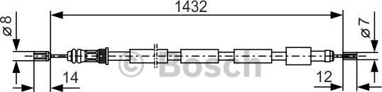 BOSCH 1 987 477 272 - Тросик, cтояночный тормоз autosila-amz.com