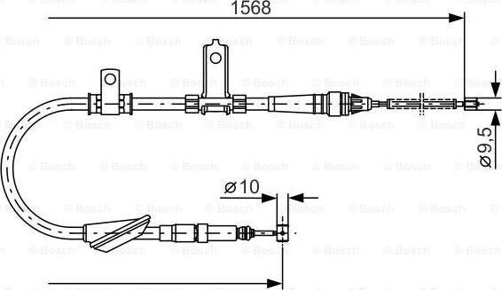 BOSCH 1 987 477 791 - Тросик, cтояночный тормоз autosila-amz.com