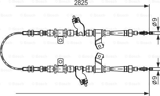 BOSCH 1 987 477 718 - Тросик, cтояночный тормоз autosila-amz.com