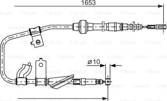 BOSCH 1 987 477 738 - Тросик, cтояночный тормоз autosila-amz.com