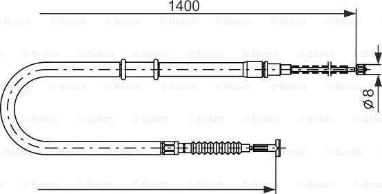 BOSCH 1 987 477 724 - Тросик, cтояночный тормоз autosila-amz.com