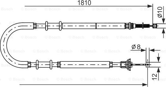 BOSCH 1 987 477 723 - Тросик, cтояночный тормоз autosila-amz.com