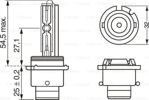 BOSCH 1 987 302 914 - ЛАМПА НАКАЛИВАНИЯ (БЛИСТЕР 1ШТ.) D2S 35W P32D-2 GIGALIGHT PLUS 120% autosila-amz.com