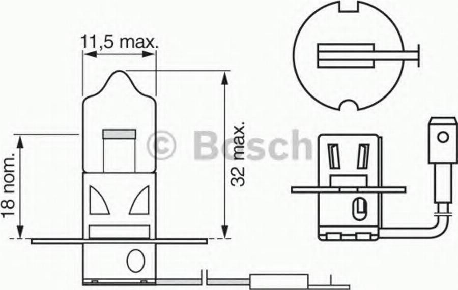 BOSCH 1987302033 - Лампа накаливания, противотуманная фара autosila-amz.com