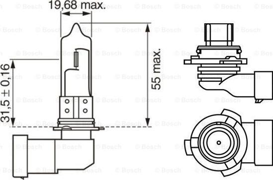 BOSCH 1 987 302 155 - Лампа галогеновая головного света HB4 P22d Xenon Blue 12V 51W Картон 1 шт autosila-amz.com