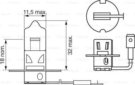 BOSCH 1 987 302 802 - Лампа галогенная H3 12V 55W PK22s ECO (надежность и качество по привлекательной цене) autosila-amz.com