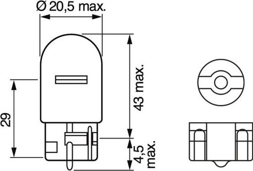 BOSCH 1 987 302 251 - Лампа накаливания 10шт W21W 12V 21W W3x16d Pure Light (стандартные характеристики) autosila-amz.com