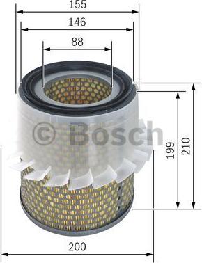 BOSCH 1 457 433 646 - Воздушный фильтр, двигатель autosila-amz.com