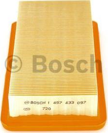 BOSCH 1 457 433 097 - Воздушный фильтр, двигатель autosila-amz.com