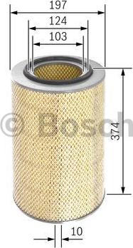 BOSCH 1 457 429 950 - фильтр возд. ! H378 D198 \Omn DAF 95. MB O303/811/1635 OM352/346/401/401A autosila-amz.com