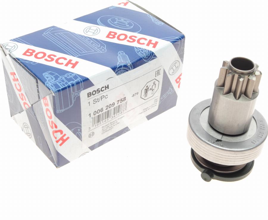 BOSCH 1 006 209 758 - Ведущая шестерня, бендикс, стартер autosila-amz.com