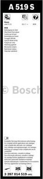 BOSCH 3 397 014 519 - Щетки с/оч плоск к-т Nissan Juke [F15] autosila-amz.com