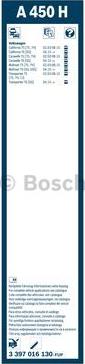 BOSCH 3 397 016 130 - Щетка с/оч задн (450 мм) VW (VOLKSWAGEN) California T5 1.9 TDI 01.2006 - 11.2009; C autosila-amz.com