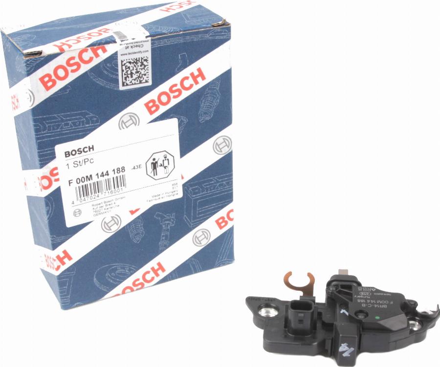 BOSCH F 00M 144 188 - Регулятор напряжения, генератор autosila-amz.com