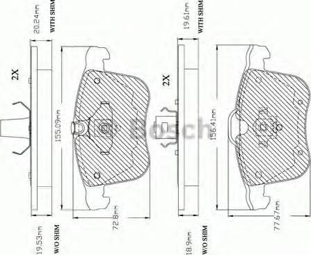 BOSCH F 03A 150 030 - Тормозные колодки, дисковые, комплект autosila-amz.com