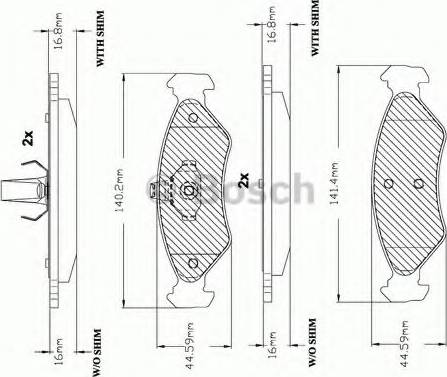 BOSCH F 03A 150 024 - Тормозные колодки, дисковые, комплект autosila-amz.com