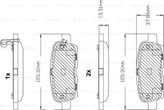 BOSCH F 03B 150 099 - Тормозные колодки, дисковые, комплект autosila-amz.com
