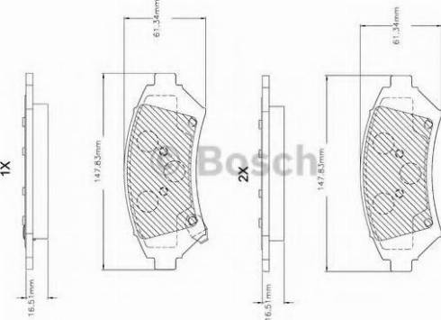 BOSCH F 03B 150 046 - Тормозные колодки, дисковые, комплект autosila-amz.com