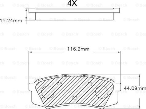 BOSCH F 03B 150 032 - Тормозные колодки, дисковые, комплект autosila-amz.com