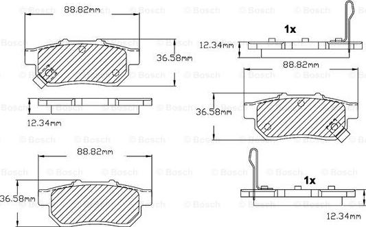 BOSCH F 03B 150 024 - Тормозные колодки, дисковые, комплект autosila-amz.com